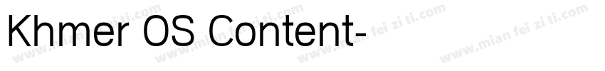 Khmer OS Content字体转换